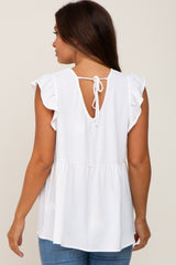 Ivory Flutter Babydoll Maternity Top