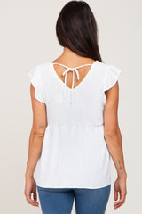 Ivory Flutter Babydoll Top