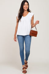 Ivory Flutter Babydoll Top