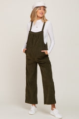 Olive Corduroy Maternity Overalls