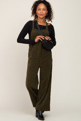 Olive Corduroy Overalls