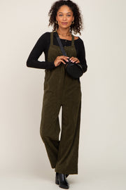 Olive Corduroy Overalls