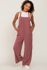 Mauve Corduroy Maternity Overalls