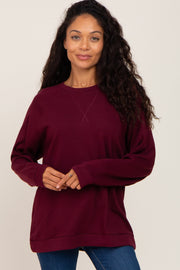 Burgundy Long Sleeve Top