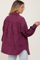 Purple Corduroy Shirt Jacket