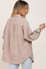 Taupe Corduroy Shirt Jacket