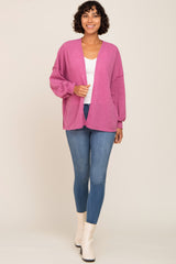 Fuchsia Knit Cardigan