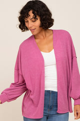 Fuchsia Knit Cardigan