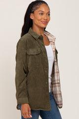 Olive Reversible Shirt Jacket