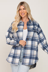 Blue Plaid Shirt Jacket