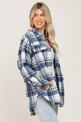 Blue Plaid Shirt Jacket