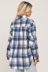 Blue Plaid Shirt Jacket