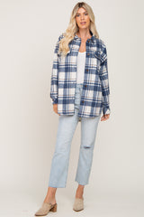 Blue Plaid Shirt Jacket