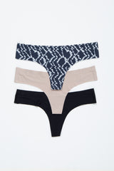 Multi-Color Animal Print Seamless Maternity Thong Set