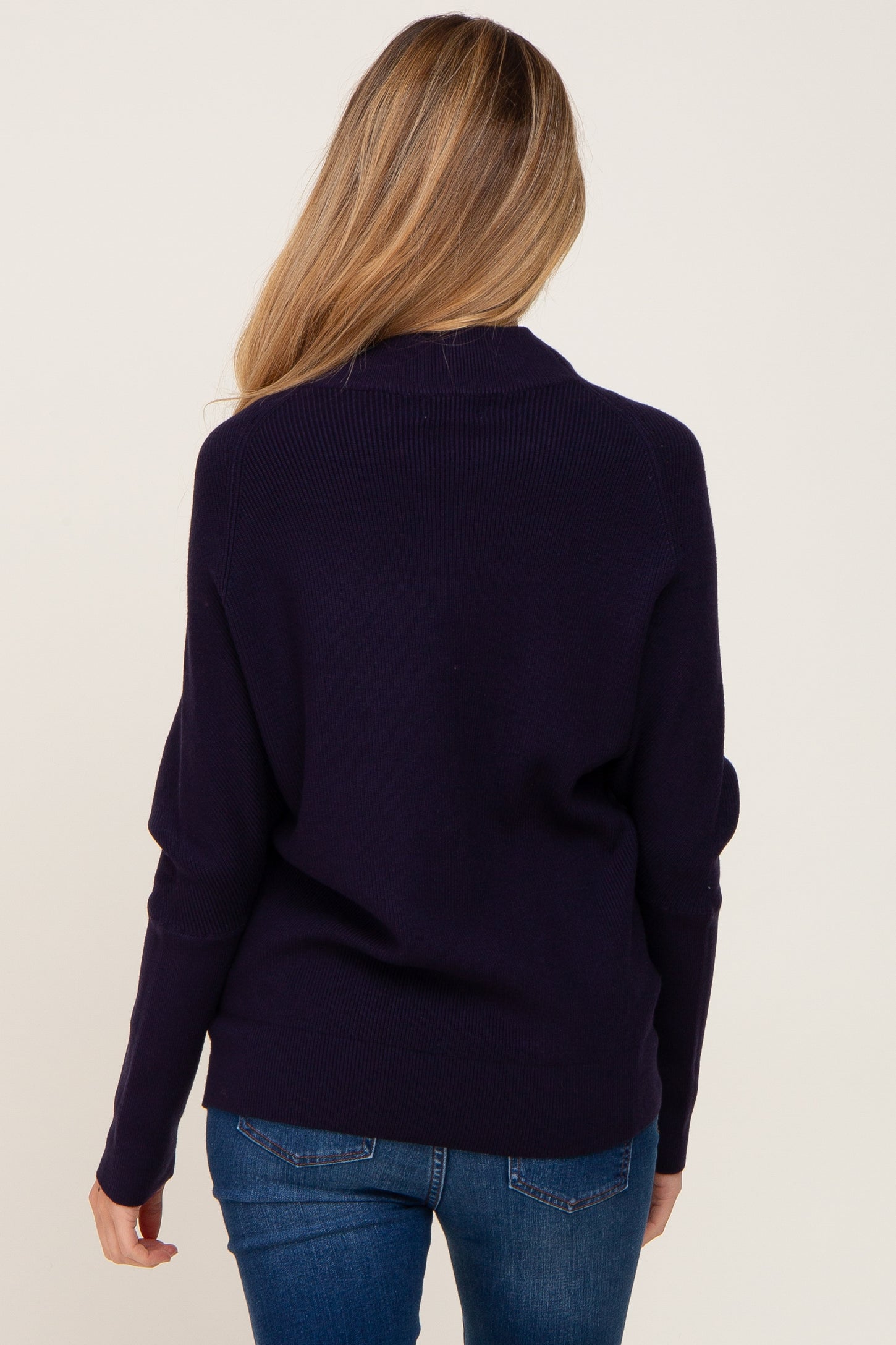 Black Dolman Sleeve Side Slit Sweater– PinkBlush