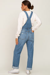 Blue Denim Cuffed Maternity Overalls