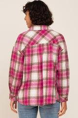 Pink Plaid Shirt Jacket