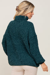 Forest Green Soft Chenille Turtle Neck Sweater