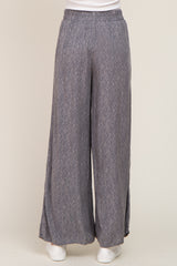 Grey Printed Wide Leg Pants