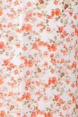 Ivory Floral Back Tie Wrap Dress