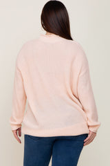 Light Pink Mock Neck Plus Sweater