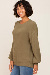 Olive Soft Knit Sweater