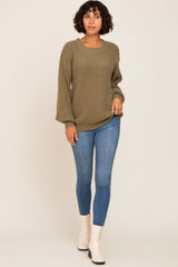 Olive Soft Knit Sweater