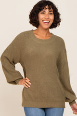 Olive Soft Knit Sweater