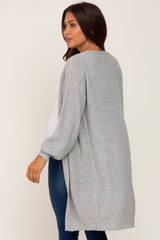 Grey Knit Maternity Cardigan