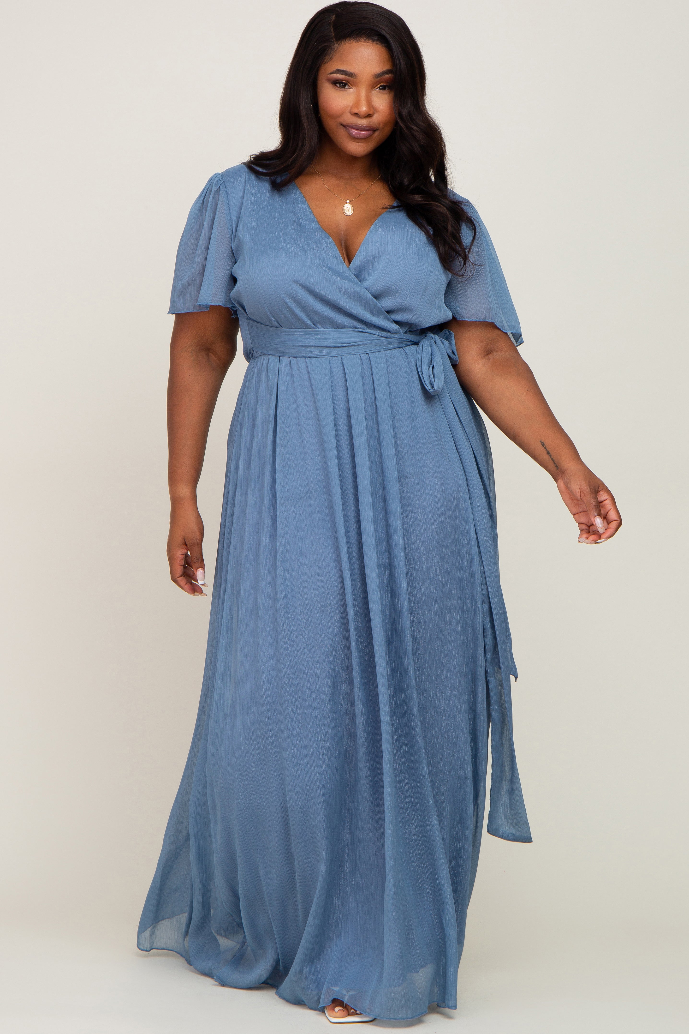 Periwinkle blue hot sale maxi dress