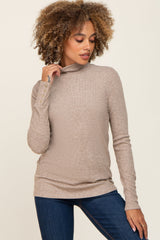 Mocha Mock Neck Knit Top