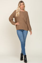 Mocha Puff Sleeve Sweater