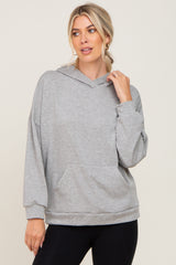 Heather Grey Hooded Sweatshirt