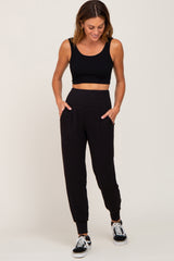 Black Foldover Joggers