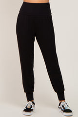 Black Foldover Joggers