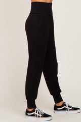 Black Foldover Joggers