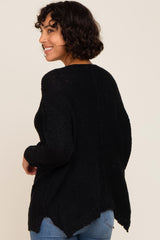 Black Chunky Knit Sweater