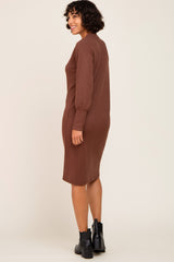 Brown Long Button Down Cardigan/Dress