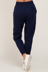 Navy Basic Drawstring Sweatpants