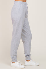 Heather Grey Basic Drawstring Sweatpants