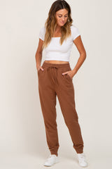 Camel Basic Drawstring Sweatpants