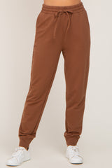 Camel Basic Drawstring Sweatpants