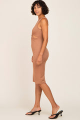 Mocha Cutout Midi Dress