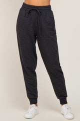 Charcoal Basic Drawstring Sweatpants