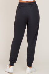 Charcoal Basic Drawstring Sweatpants