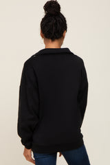 Black Collared Pullover Sweater