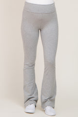 Heather Grey Flared Maternity Leggings