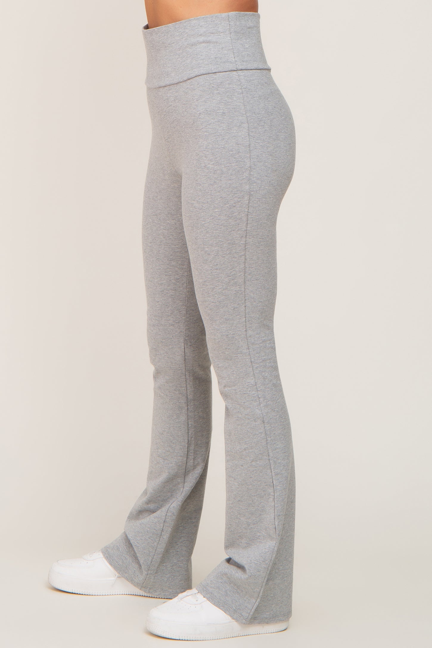 ZHAGHMIN Grey Flare Leggings Womens Length Full Casual Pants Flare