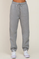 Heather Grey Basic Fleece Sweatpants