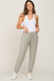 Sage Basic Fleece Maternity Sweatpants